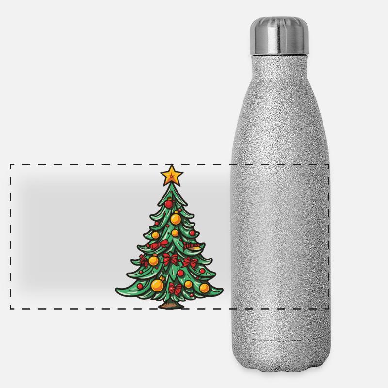 Sapin de Noël Noël Gourde isotherme panoramique pailletée 500 ml