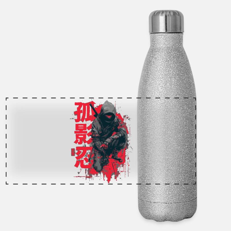 Lonely Shadow Ninja Manga Style Gourde isotherme panoramique pailletée 500 ml