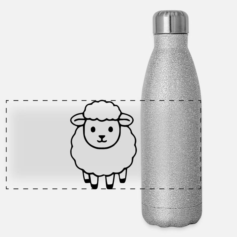 Mouton mouton agneau Gourde isotherme panoramique pailletée 500 ml