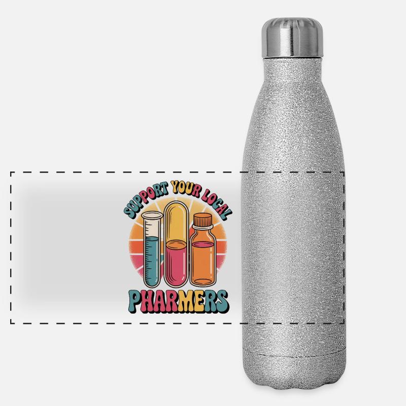 Support local pharmacists Panoramic Glitter Thermal Bottle 500 ml