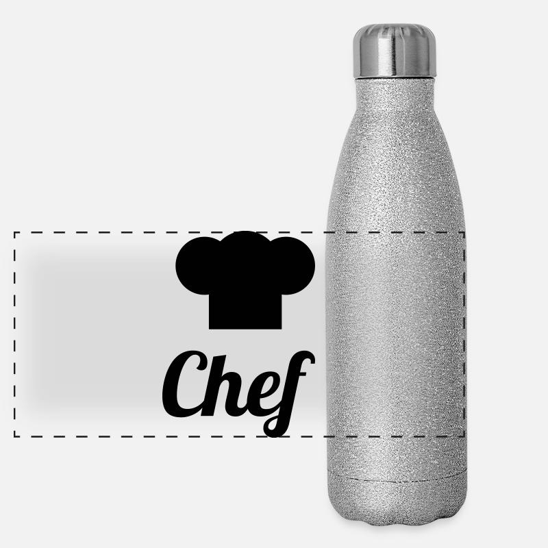 Chef - Cuisine - Cuisinier Gourde isotherme panoramique pailletée 500 ml