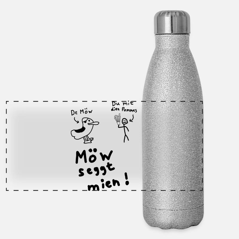 Möw seggt mien. Panorama Glitzer Isolierflasche 500 ml