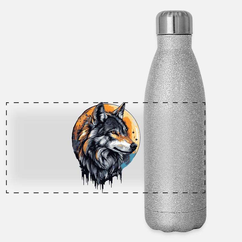 Wolf Moon Panoramic Glitter Thermal Bottle 500 ml
