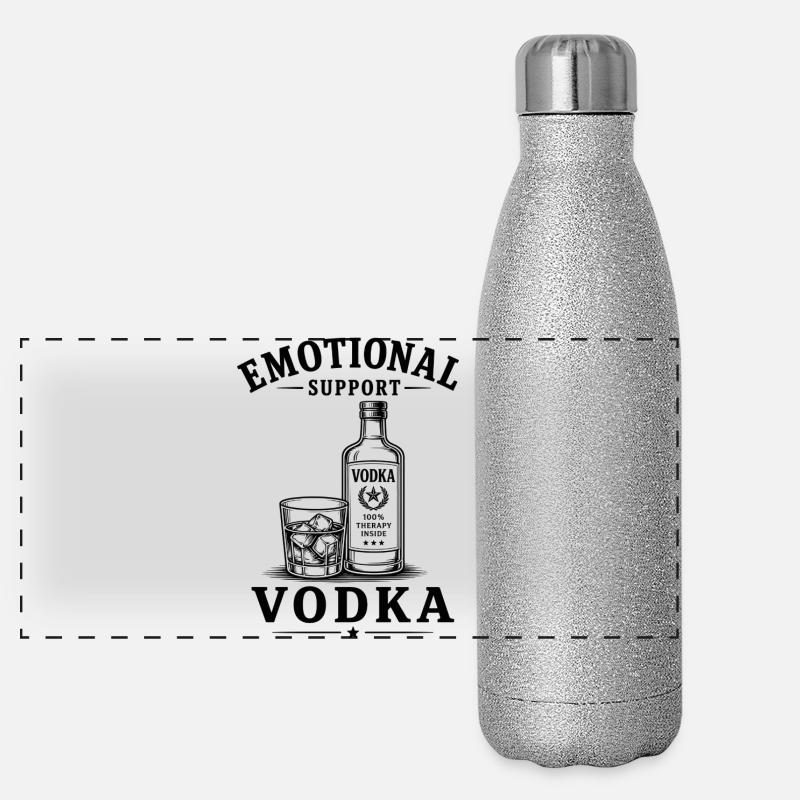 Emotional Support Vodka Panoramic Glitter Thermal Bottle 500 ml
