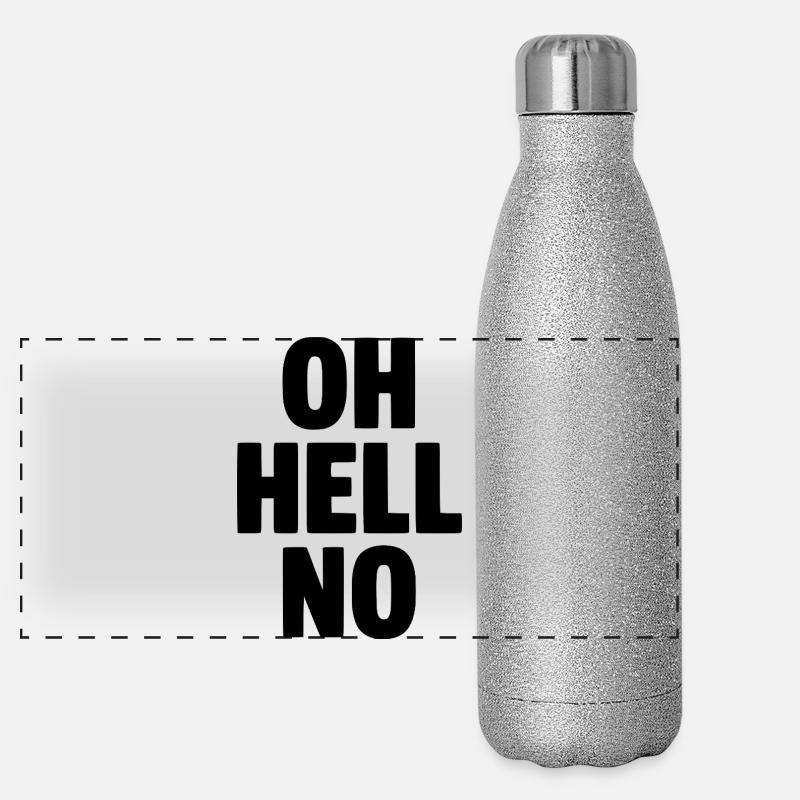 Oh Hell No Panoramic Glitter Thermal Bottle 500 ml