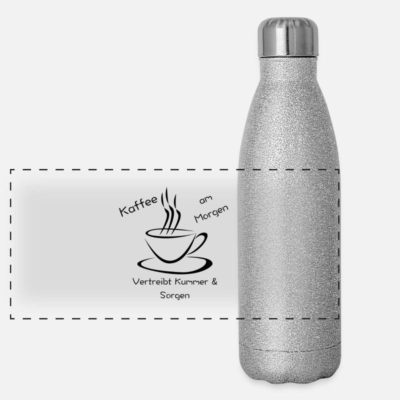 Kaffee Spruch Panorama Glitzer Isolierflasche 500 ml