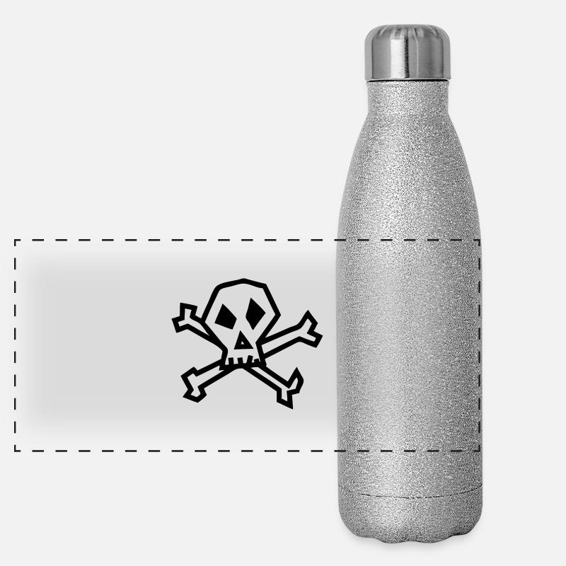 Totenkopf - Totenschädel - Skull Panorama Glitzer Isolierflasche 500 ml