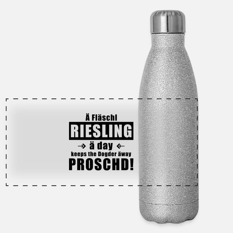 Fläschl Riesling a day! Panorama Glitzer Isolierflasche 500 ml