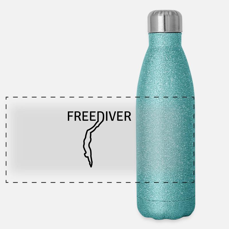 Freediver Panorama Glitzer Isolierflasche 500 ml