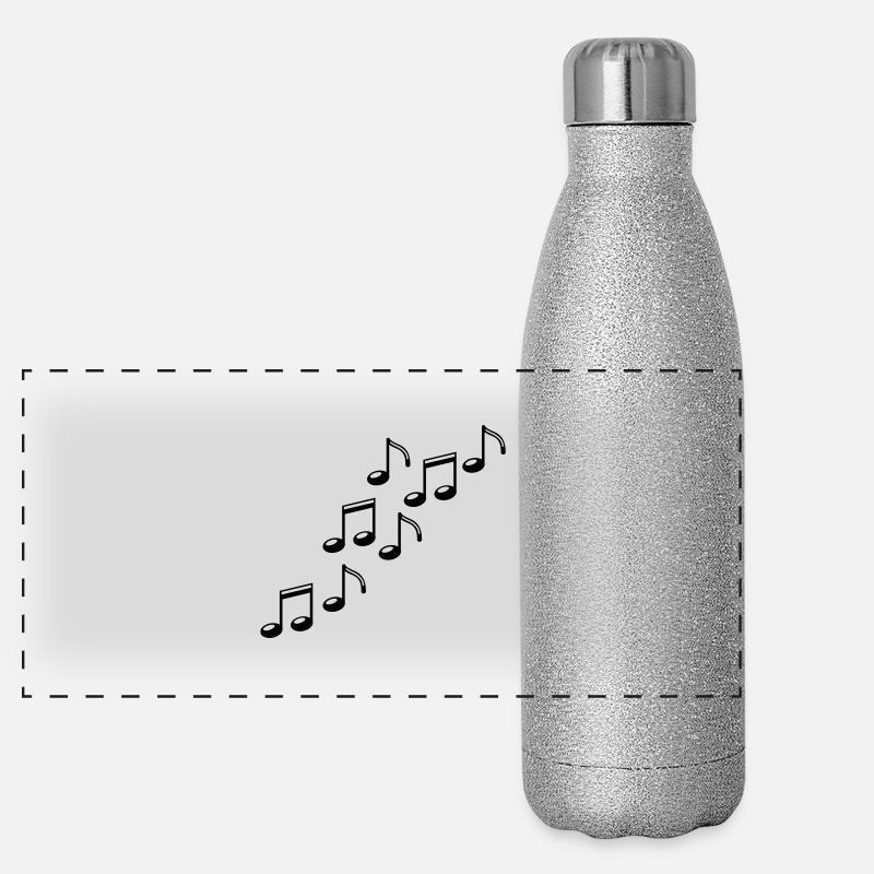 musiknoten_f1 Panorama Glitzer Isolierflasche 500 ml