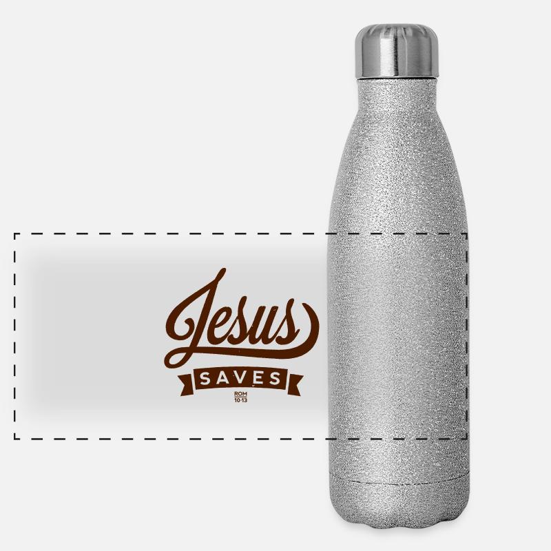 Jesus Saves Panorama Glitzer Isolierflasche 500 ml