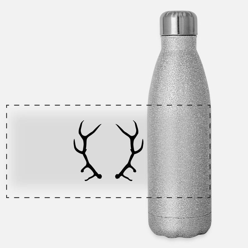 Geweih Panorama Glitzer Isolierflasche 500 ml
