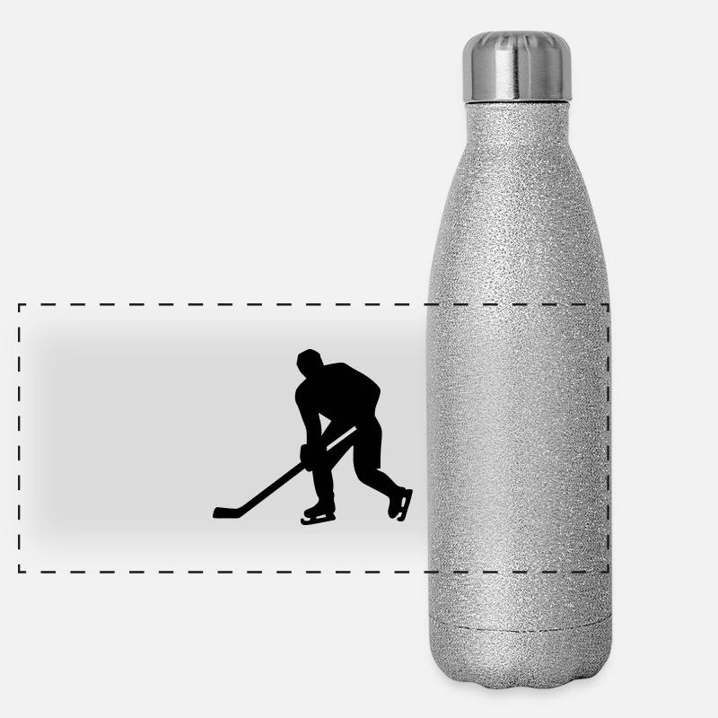 Hockey Player Panoramic Glitter Thermal Bottle 500 ml