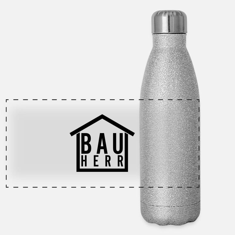 Bauherr Panorama Glitzer Isolierflasche 500 ml