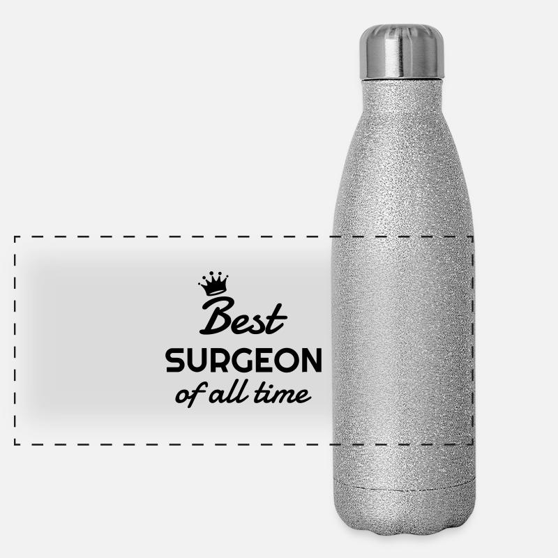 Arzt / Medizin / Chirurg / Chirurgie Panorama Glitzer Isolierflasche 500 ml