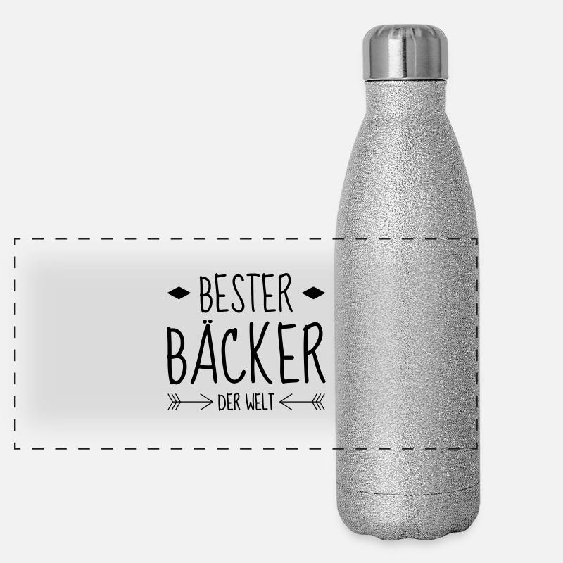 Baker Bakery Boulanger Bäcker Bäckerei Boulangerie Panoramic Glitter Thermal Bottle 500 ml