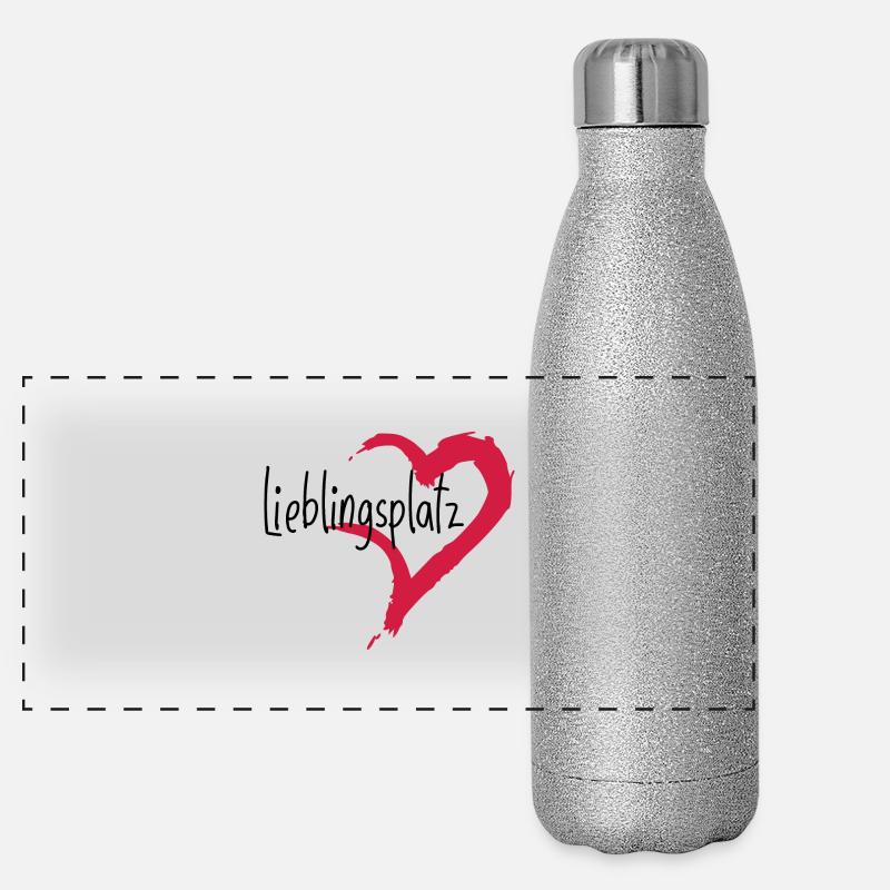 Lieblingsplatz Kissen mit Herz Panorama Glitzer Isolierflasche 500 ml