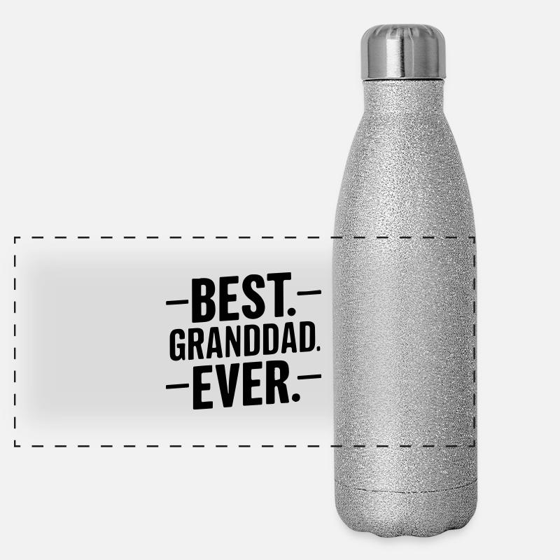 bester Opa aller Zeiten Panorama Glitzer Isolierflasche 500 ml