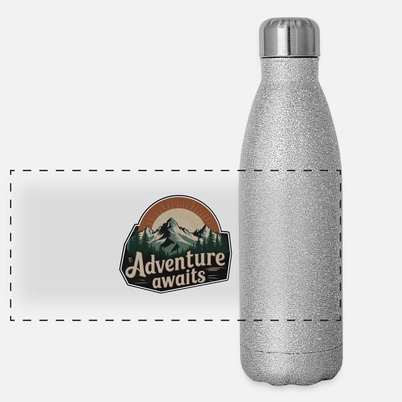 AdventureWaits (en anglais) Gourde isotherme panoramique pailletée 500 ml
