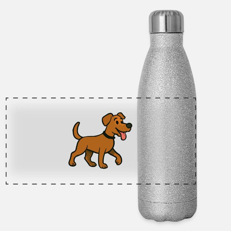 dog Panoramic Glitter Thermal Bottle 500 ml