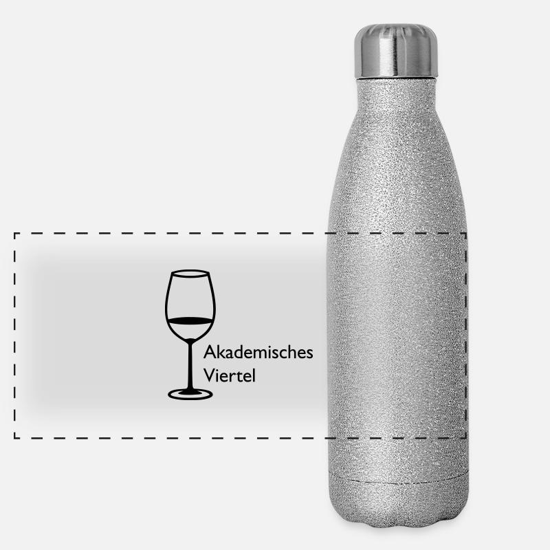 Akademisches Viertel Panorama Glitzer Isolierflasche 500 ml