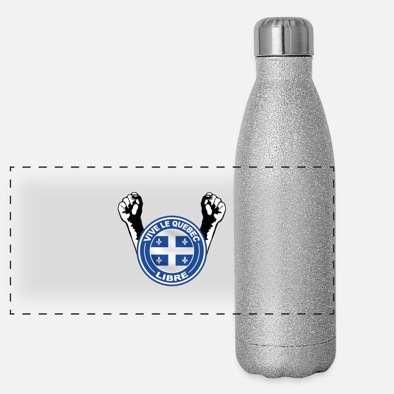 quebec libre Gourde isotherme panoramique pailletée 500 ml