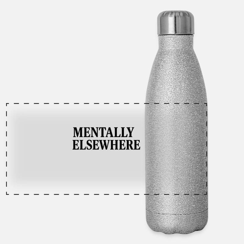MENTALLY ELSEWHERE Panorama Glitzer Isolierflasche 500 ml