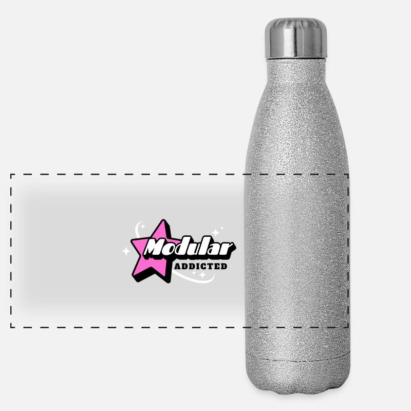 Modular Addicted Synthesizer  Panorama Glitzer Isolierflasche 500 ml