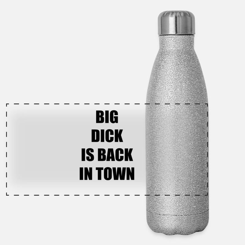 BIG DICK IS BACK IN TOWN Panoramic Glitter Thermal Bottle 500 ml