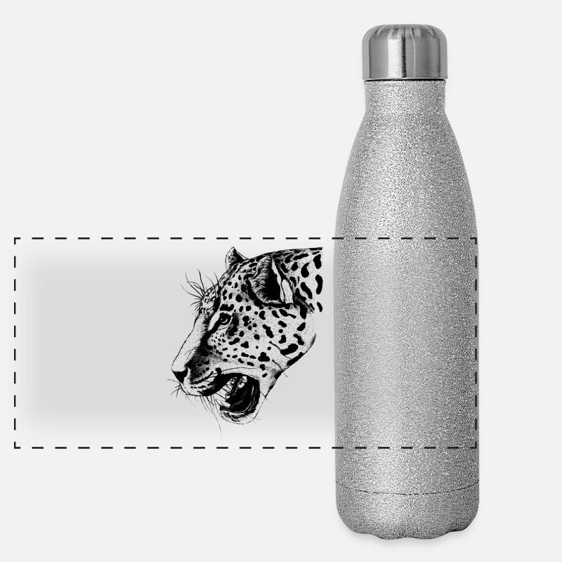 leopard Panorama Glitzer Isolierflasche 500 ml