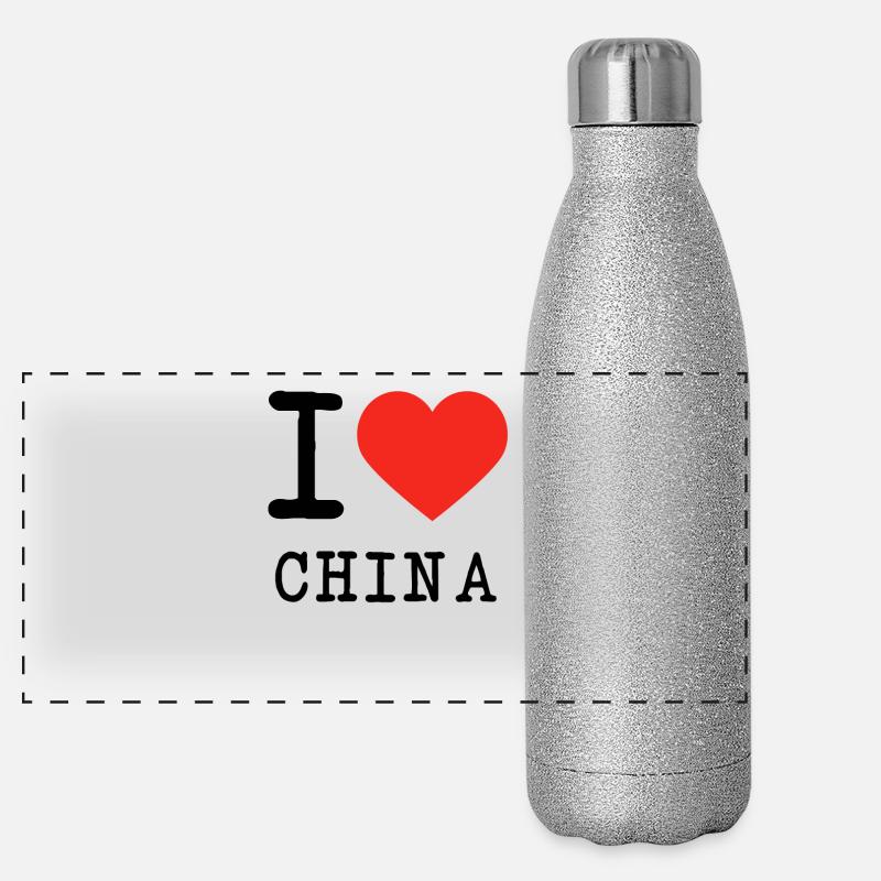 J'aime la Chine Gourde isotherme panoramique pailletée 500 ml