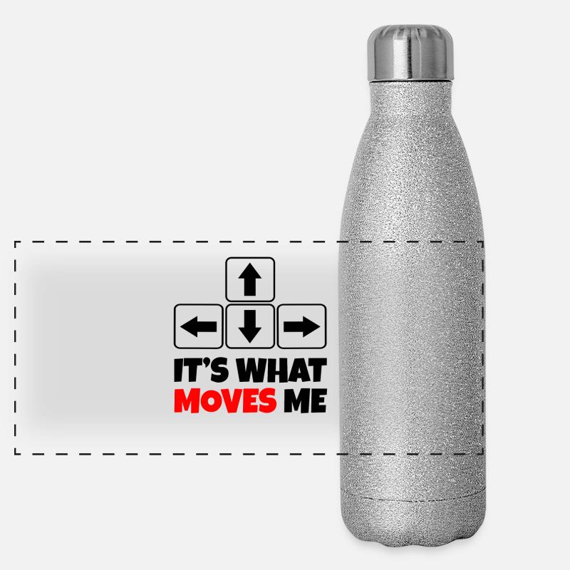 Clavier / il me déplace / Cadeau / Jouer Gourde isotherme panoramique pailletée 500 ml
