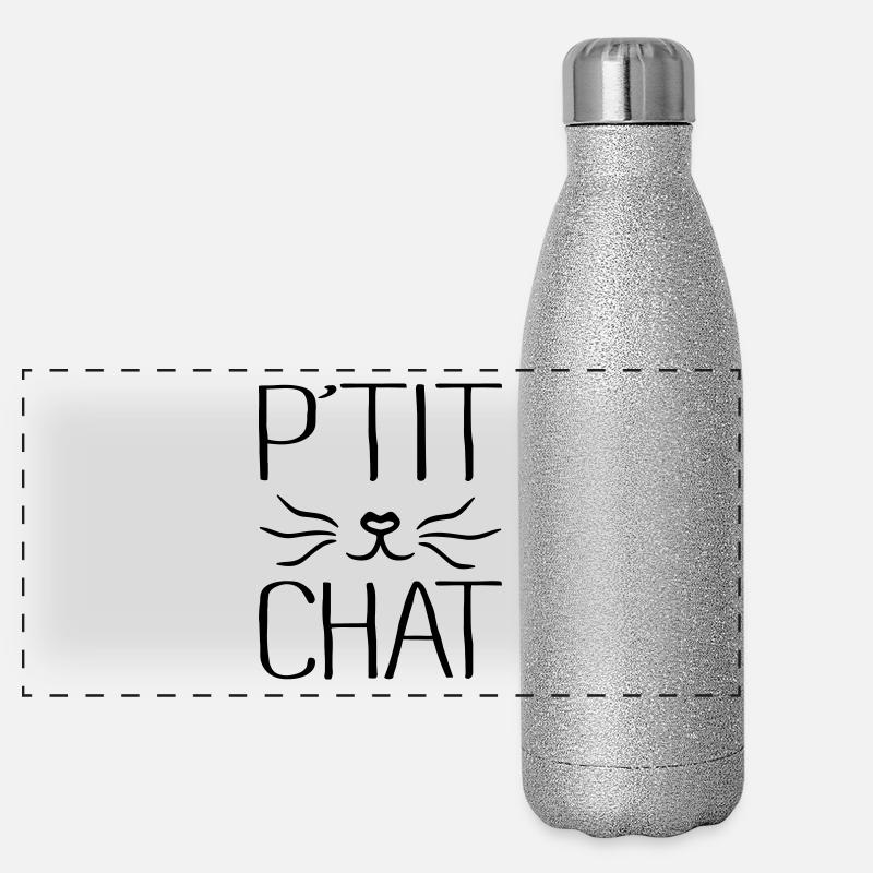 P'tit Chat Gourde isotherme panoramique pailletée 500 ml