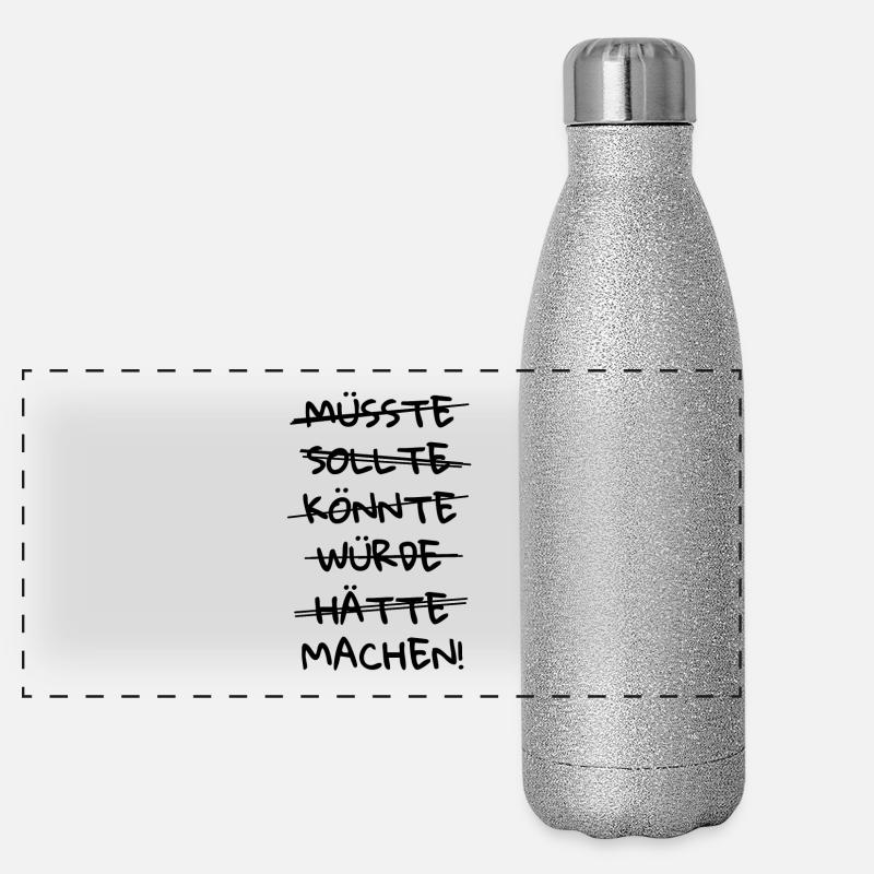 FAITES NE BEGIN COMMENCÉ SHIRT DE MOTIVATION Gourde isotherme panoramique pailletée 500 ml