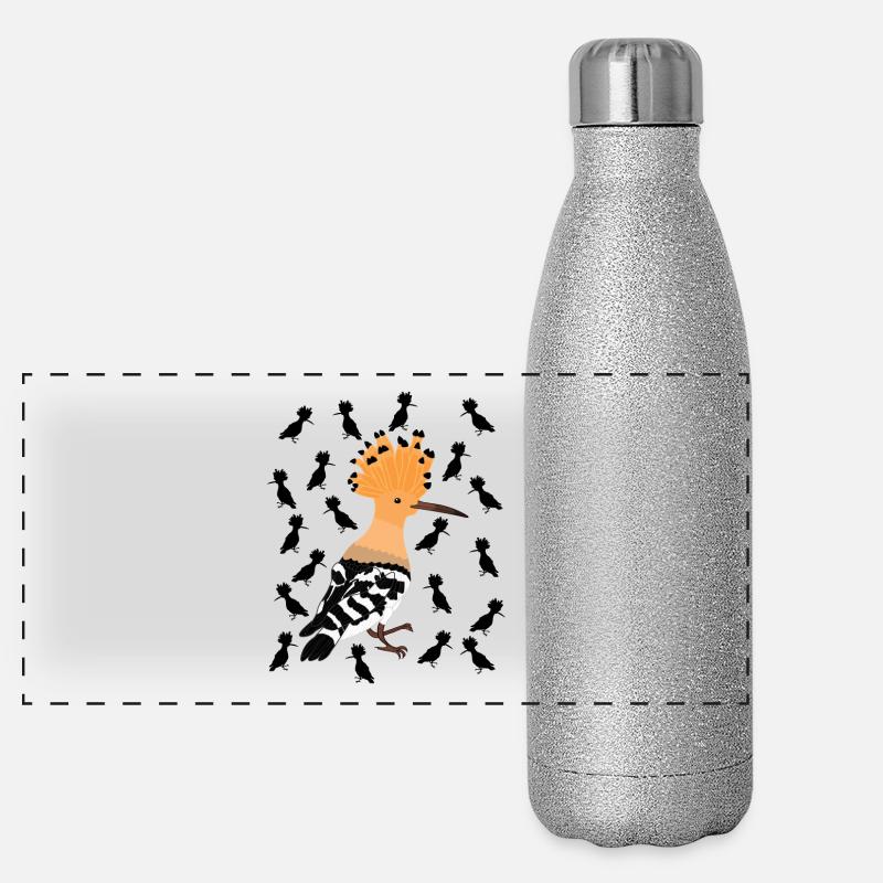 Hoopoe bird Panoramic Glitter Thermal Bottle 500 ml