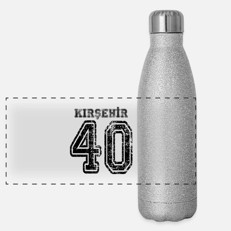 40 plaque d'immatriculation Kirsehir turque comme un cadeau Gourde isotherme panoramique pailletée 500 ml