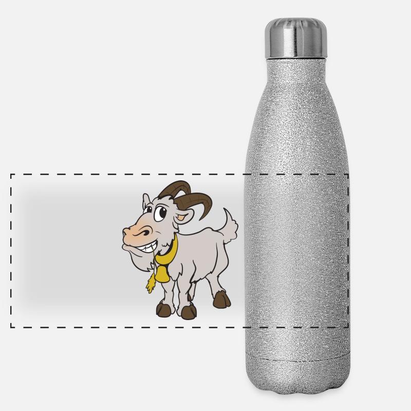 Goat goat Panoramic Glitter Thermal Bottle 500 ml