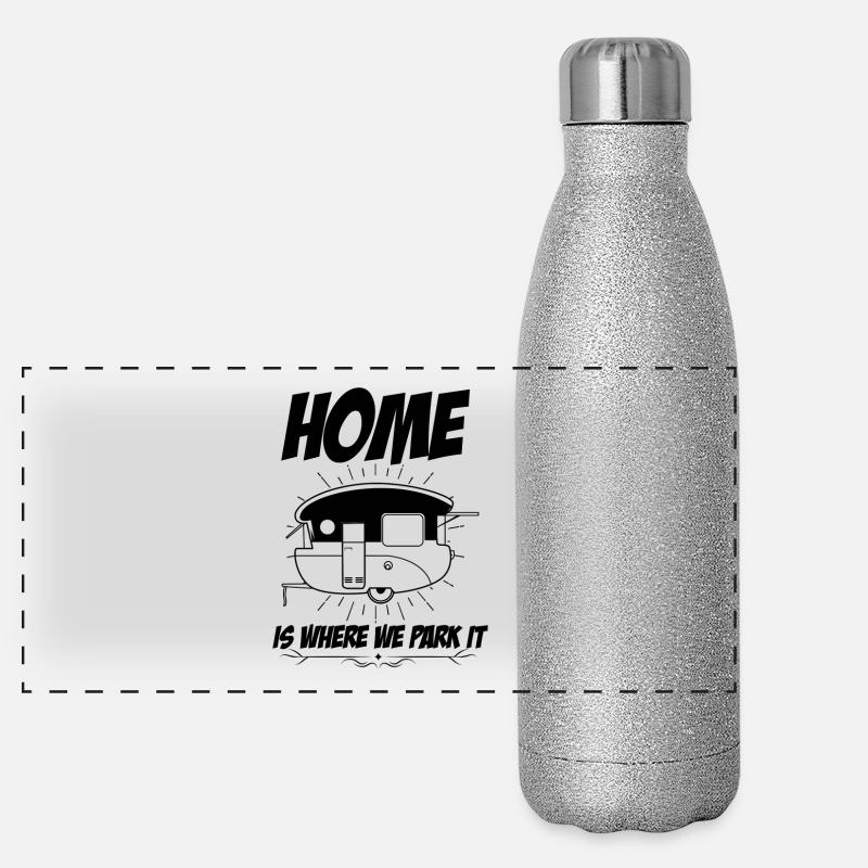 Camping caravane camping cadeau caravane disant Gourde isotherme panoramique pailletée 500 ml