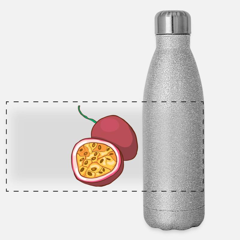Maracuja Fruit de la Passion Pourpregranadilla Gourde isotherme panoramique pailletée 500 ml