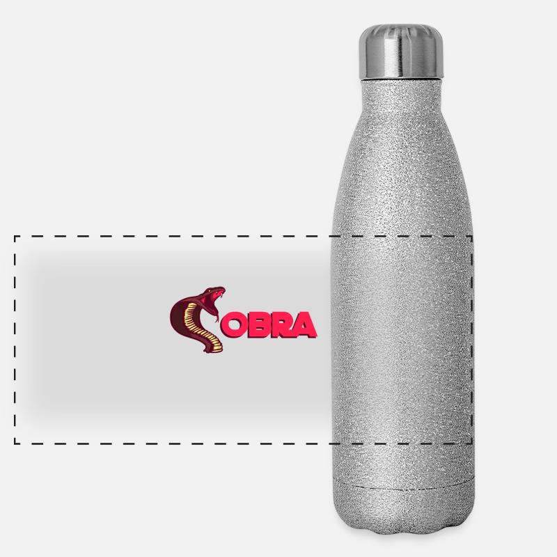 Animal poison serpent Cobra Boa Cobra Gourde isotherme panoramique pailletée 500 ml