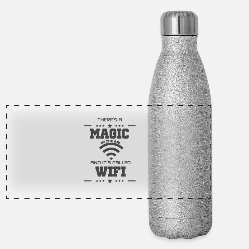 Nerd Panorama Glitzer Isolierflasche 500 ml
