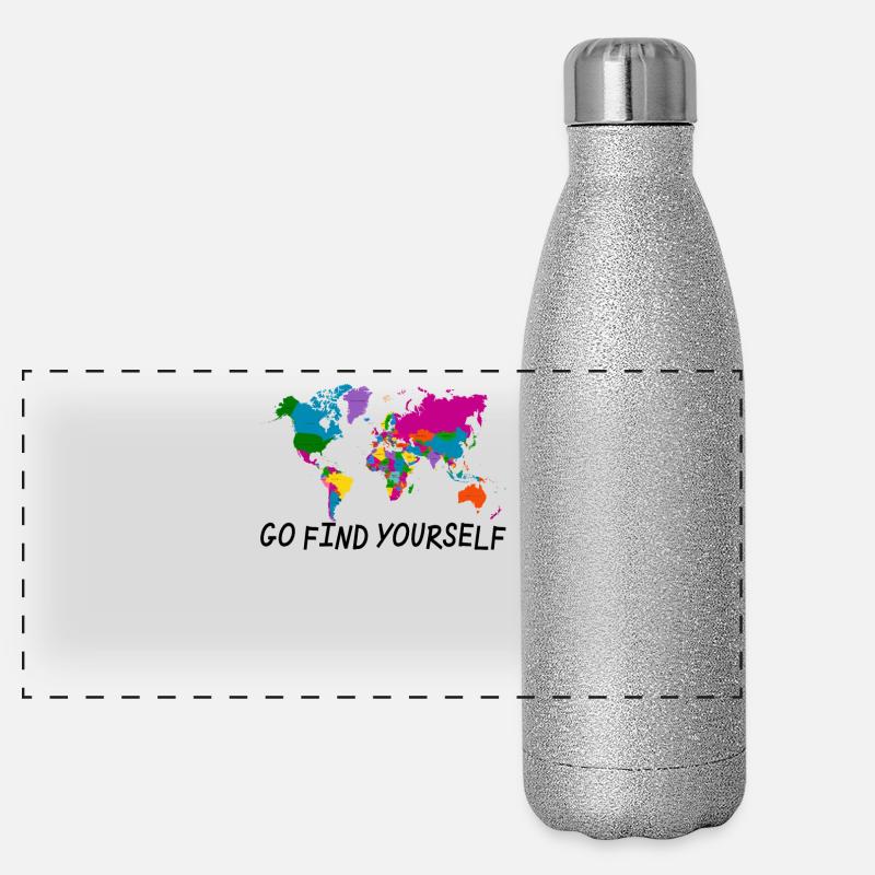 Go find yourself Panorama Glitzer Isolierflasche 500 ml