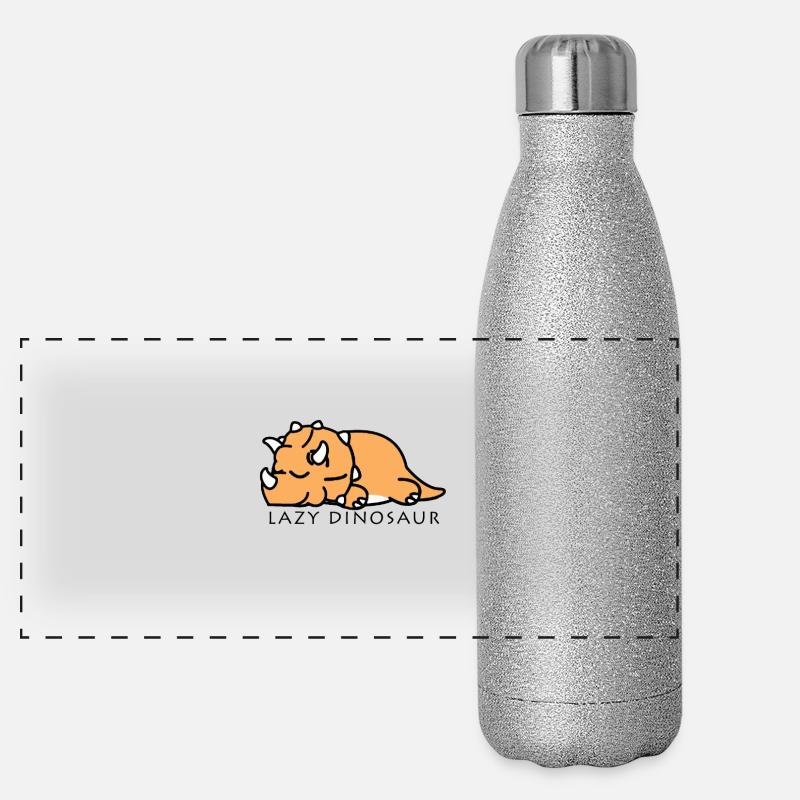 Dino dormant de dinosaure cadeau de chemise Gourde isotherme panoramique pailletée 500 ml