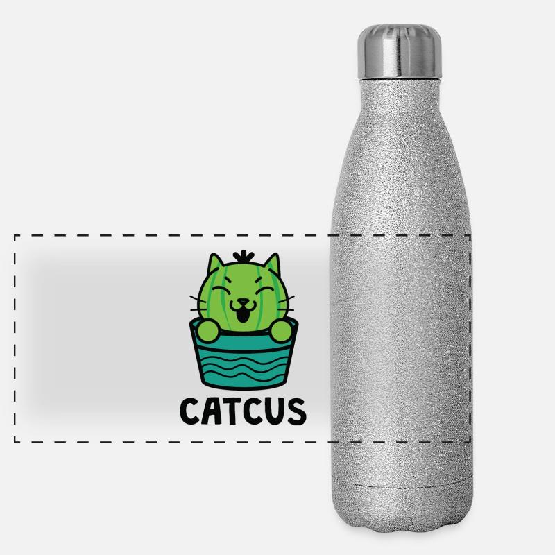 Impressionnant T-shirt Catcus Gourde isotherme panoramique pailletée 500 ml