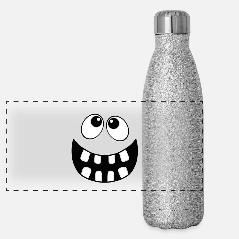 Gesicht Panorama Glitzer Isolierflasche 500 ml