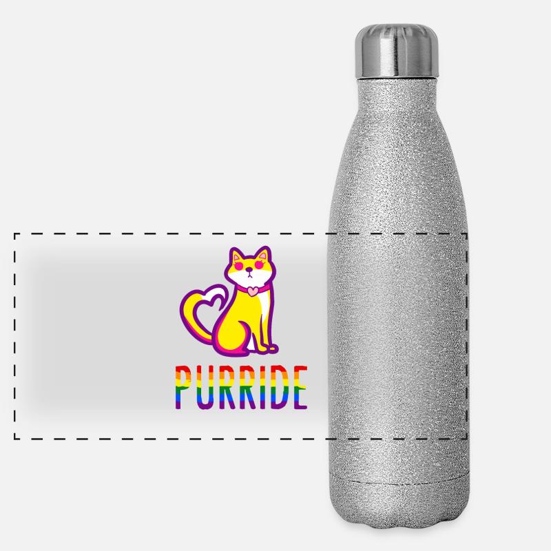 Schwul Lesbisch Regenbogen LGBT Gay Pride Geschenk Panorama Glitzer Isolierflasche 500 ml