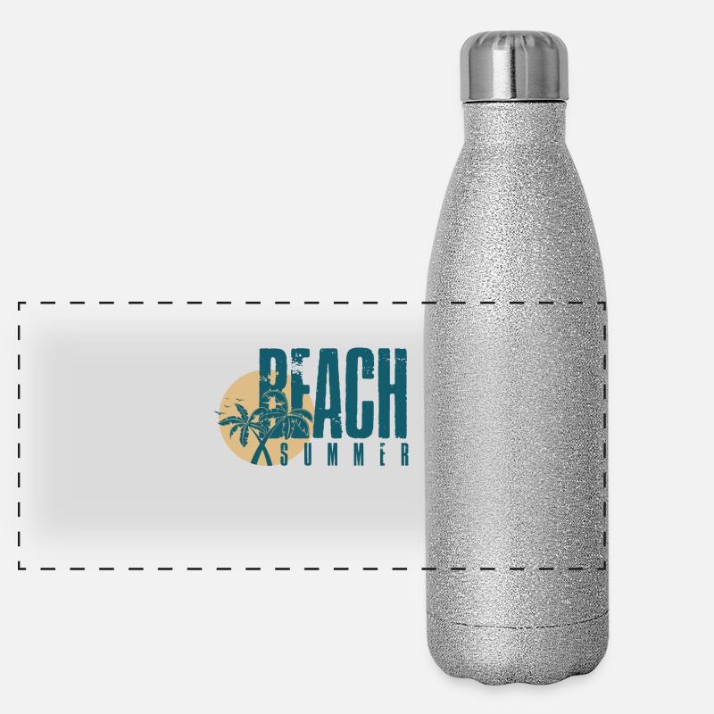 Tee-shirt d'été de plage Gourde isotherme panoramique pailletée 500 ml