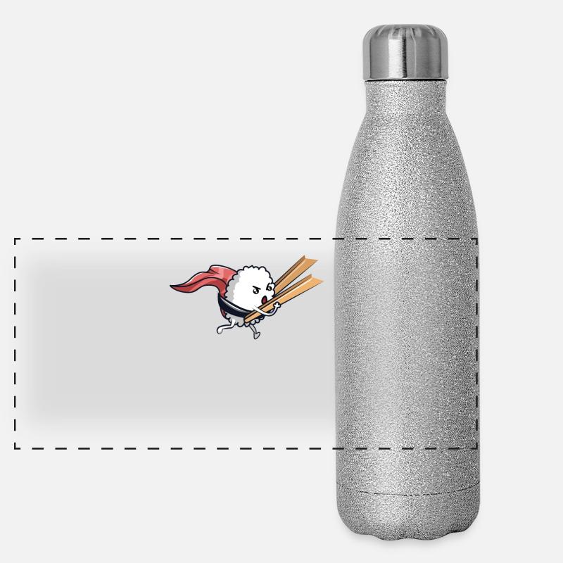 Sushi Superheld Panorama Glitzer Isolierflasche 500 ml