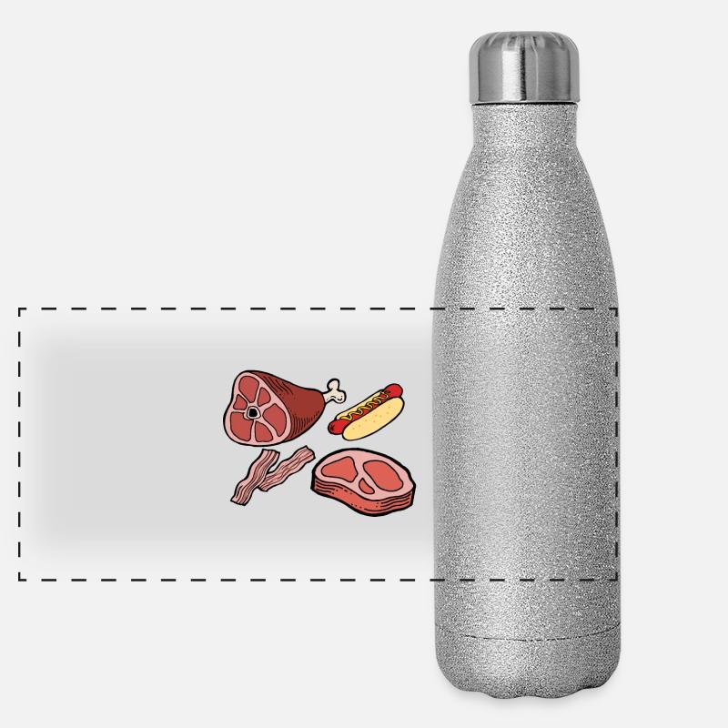 Viandes Gourde isotherme panoramique pailletée 500 ml