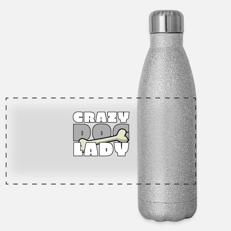 Dame de chien folle Gourde isotherme panoramique pailletée 500 ml